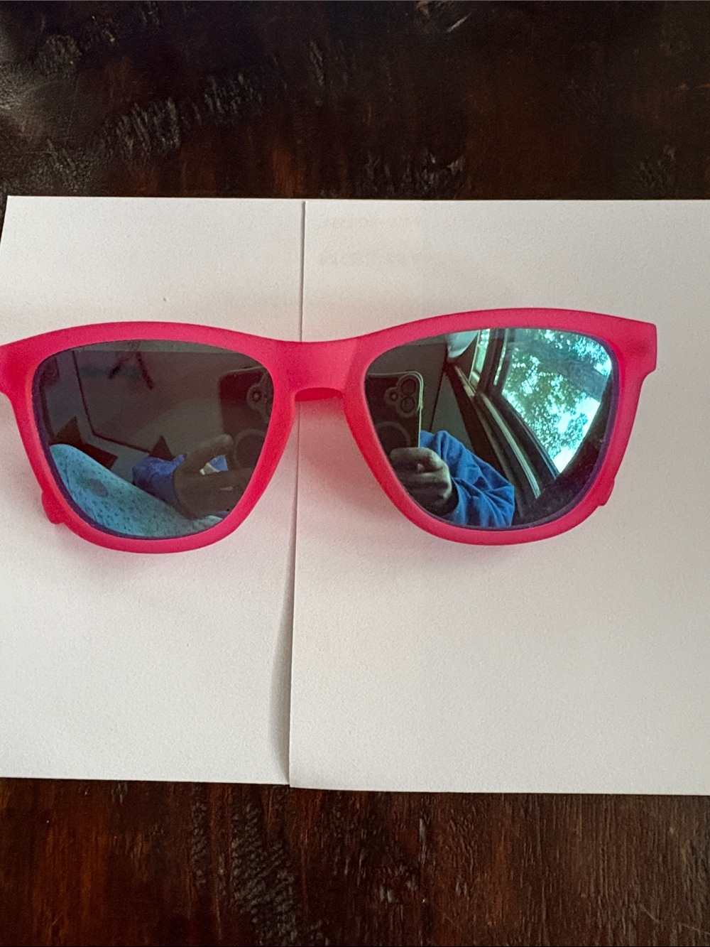 Goodr Women's Vibrant Pink Mirror Lens Sunglasses